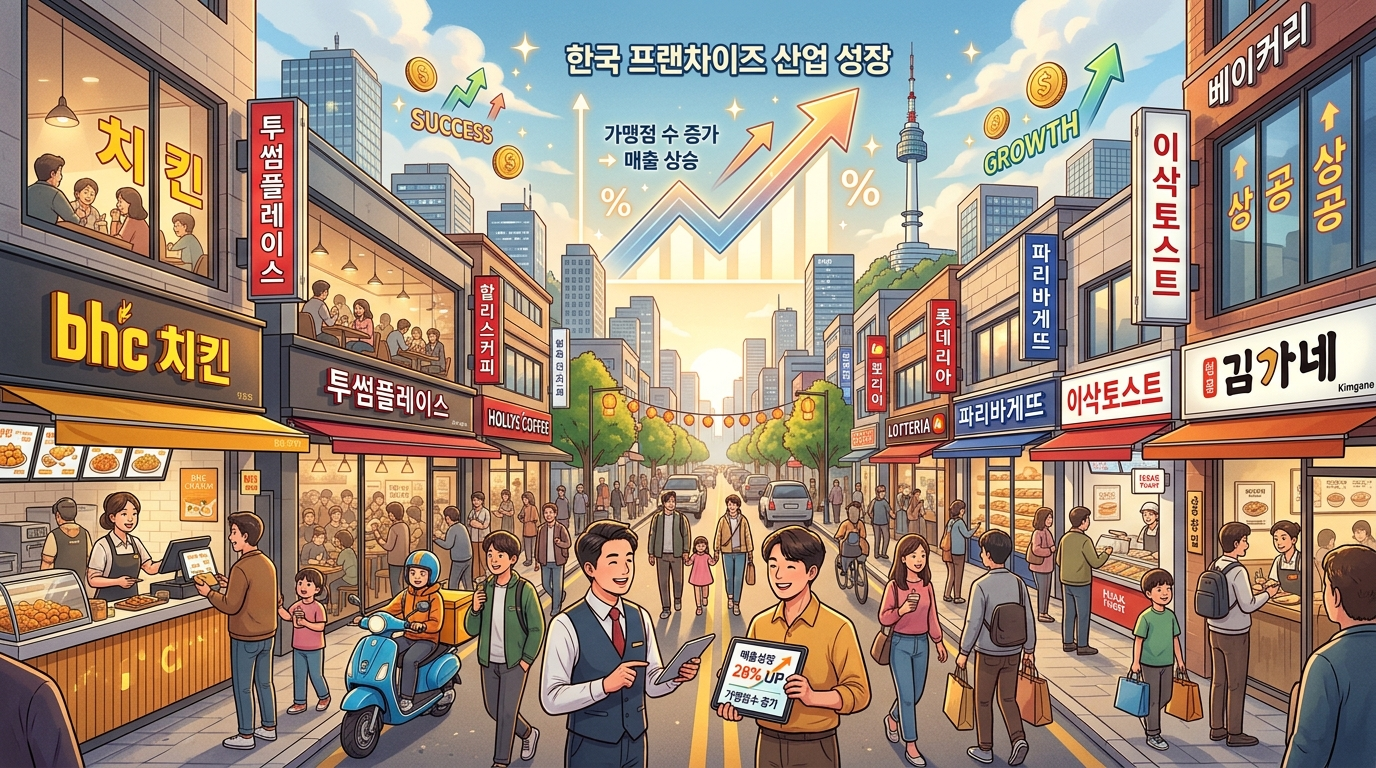 가맹본부 13.2% 상승 침체 벗어난 프랜차이즈 업계 재도약 신호탄