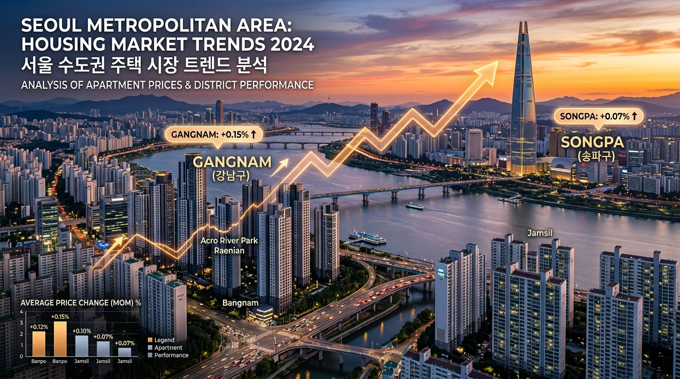 송파구 9주 만에 상승세 회복, 수도권 부동산 가격 상승폭 더욱 커져