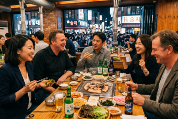 ‘1차 삼소·2차 치맥’ 불금 보낸 젠슨 황…골든벨 울린 네이버